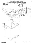 TOP AND CABINET, LIT/OPTIONAL Diagram and Parts List for LLV7233AW0  Whirlpool Washer