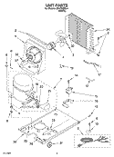 UNIT PARTS Diagram and Parts List for JEACS50SL4  Whirlpool Ice Maker