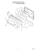 OVEN DOOR Diagram and Parts List for RB760PXBQ2  Whirlpool Wall Oven