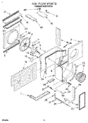 AIR FLOW Diagram and Parts List for 3PACH21DD0  Whirlpool Air Conditioner