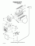 ICEMAKER PARTS Diagram and Parts List for ED2LHEXTD11  Whirlpool Refrigerator