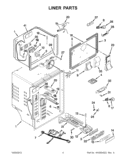 LINER PARTS Diagram and Parts List for 5VWT59SFYF00  Whirlpool Refrigerator