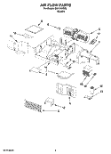AIR FLOW PARTS Diagram and Parts List for MH1170XSB2  Whirlpool Microwave