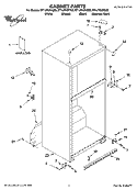 CABINET PARTS Diagram and Parts List for ET1LFKXKB06  Whirlpool Refrigerator