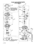 PUMP AND MOTOR Diagram and Parts List for KUDA23ZYWH0  KitchenAid Dishwasher
