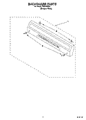 BACKGUARD PARTS Diagram and Parts List for FEP210KQ1  Roper Range