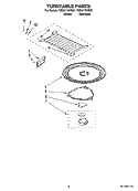 TURNTABLE PARTS Diagram and Parts List for YMH2175XSS1  Whirlpool Microwave