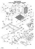 UNIT PARTS Diagram and Parts List for ED2LHAXMT00  Whirlpool Refrigerator