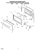 MICROWAVE DOOR PARTS, OPTIONAL PARTS Diagram and Parts List for KEHC379JWH06  KitchenAid Microwave Oven Combo