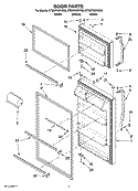 DOOR PARTS Diagram and Parts List for ET8WTKXVB00  Whirlpool Refrigerator
