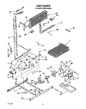 UNIT Diagram and Parts List for RT20AKXWW01  Roper Refrigerator