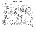 BULKHEAD Diagram and Parts List for LG5531XMW1  Whirlpool Dryer