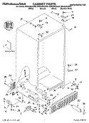 CABINET PARTS Diagram and Parts List for KSRA22ILBL03  KitchenAid Refrigerator