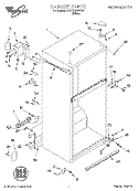 CABINET Diagram and Parts List for 3VET20DKFW01  Whirlpool Refrigerator
