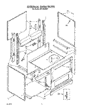 EXTERNAL OVEN Diagram and Parts List for RF0100XRW7  Whirlpool Range