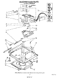 MACHINE BASE Diagram and Parts List for LA5570XPW5  Whirlpool Washer
