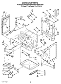 CHASSIS PARTS Diagram and Parts List for RF262LXSB4  Whirlpool Range