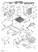 UNIT PARTS Diagram and Parts List for KSRP25FNBL01  KitchenAid Refrigerator