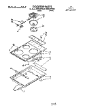 COOKTOP Diagram and Parts List for KEDS200YWH2  KitchenAid Range