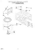 CAVITY AND TURNTABLE Diagram and Parts List for RM770PXBB2  Whirlpool Wall Oven