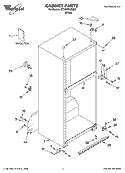 CABINET PARTS Diagram and Parts List for ET1CHEXSQ00  Whirlpool Refrigerator