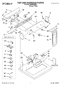 TOP AND CONSOLE PARTS Diagram and Parts List for CGDS563MQ0  Crosley Dryer