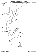 DOOR AND PANEL PARTS Diagram and Parts List for GU2370XTST0  Whirlpool Dishwasher