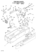 TOP BOX Diagram and Parts List for PVBN600LW0  Whirlpool Cabinet