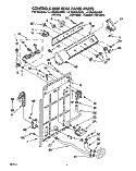 CONTROLS AND REAR PANEL Diagram and Parts List for LLV8245AG0  Whirlpool Washer