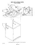 TOP AND CABINET , LITERATURE AND OPTIONAL Diagram and Parts List for LA5600XPW6  Whirlpool Washer