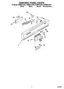 CONTROL PANEL PARTS Diagram and Parts List for KUDP01DLBL2  KitchenAid Dishwasher