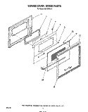 LOWER OVEN DOOR , LITERATURE AND OPTIONAL Diagram and Parts List for RS610PXK2  Whirlpool Range