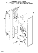 FREEZER DOOR PARTS Diagram and Parts List for GS5SHAXSA00  Whirlpool Refrigerator