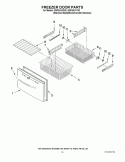 FREEZER DOOR PARTS Diagram and Parts List for GI5FSAXVY02  Whirlpool Refrigerator