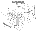 FREEZER DOOR Diagram and Parts List for KTRC22KBAL00  KitchenAid Refrigerator