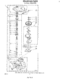 GEARCASE Diagram and Parts List for LA5300XPW3  Whirlpool Washer