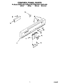 CONTROL PANEL PARTS Diagram and Parts List for KUDS01ILWH2  KitchenAid Dishwasher