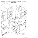 CABINET LINER AND DOOR, LITERATURE Diagram and Parts List for JLAIC5053  Whirlpool Ice Maker