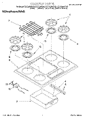 COOKTOP Diagram and Parts List for KGCG260SAL5  KitchenAid Cooktop