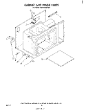 CABINET AND HINGE , LITERATURE Diagram and Parts List for RM978BXPW0  Whirlpool Microwave Oven Combo