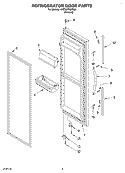 REFRIGERATOR DOOR Diagram and Parts List for 4YED27PQFN04  Whirlpool Refrigerator