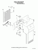 AIR FLOW PARTS Diagram and Parts List for KSRS25MWMS03  KitchenAid Refrigerator