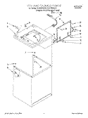 TOP AND CABINET Diagram and Parts List for 2LSR5233BQ2  Whirlpool Washer
