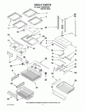 SHELF PARTS Diagram and Parts List for G25EFSB23S8  Whirlpool Refrigerator