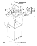 TOP AND CABINET , LITERATURE AND OPTIONAL Diagram and Parts List for LA5530XPW2  Whirlpool Washer