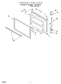 FREEZER DOOR Diagram and Parts List for RT18AKXEN01  Roper Refrigerator