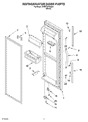 REFRIGERATOR DOOR Diagram and Parts List for 3XED7SHGKB01  Whirlpool Refrigerator