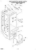 REFRIGERATOR LINER Diagram and Parts List for 4KSRS27QDA01  KitchenAid Refrigerator
