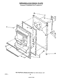 REFRIGERATOR DOOR Diagram and Parts List for ET16JMXRWR2  Whirlpool Refrigerator