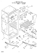 LINER, LIT/OPTIONAL Diagram and Parts List for 3VET16GKFW02  Whirlpool Refrigerator